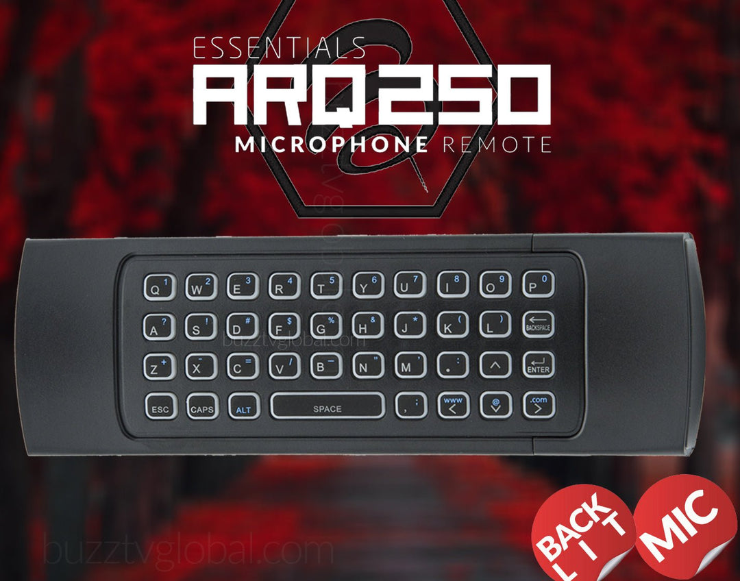 BuzzTV Essential ARQ-250 RGB Air Mouse Remote Control + MIC - BuzzTV Global