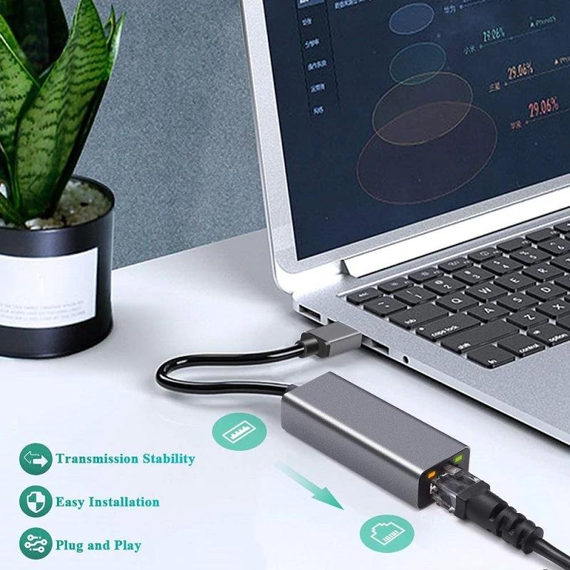 USB 3.0 Ethernet Adapter Network Card to RJ45 Lan for VidStick VidStick+ - BuzzTV Global