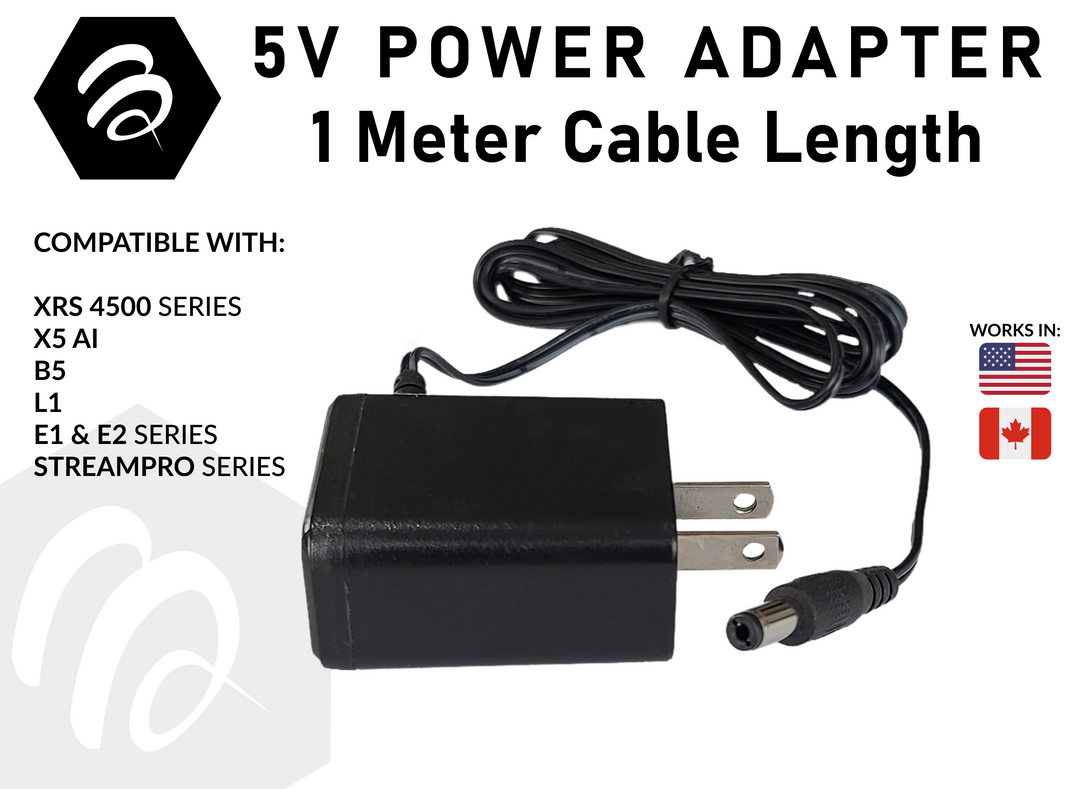 Adaptateur secteur d'alimentation BuzzTV 5 V pour séries 4500, séries E1, séries E2 