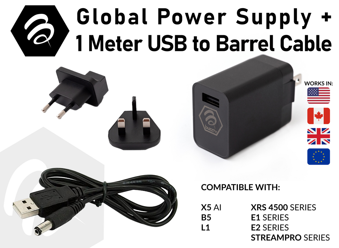 Adaptateur secteur d'alimentation BuzzTV 5 V pour série 4500