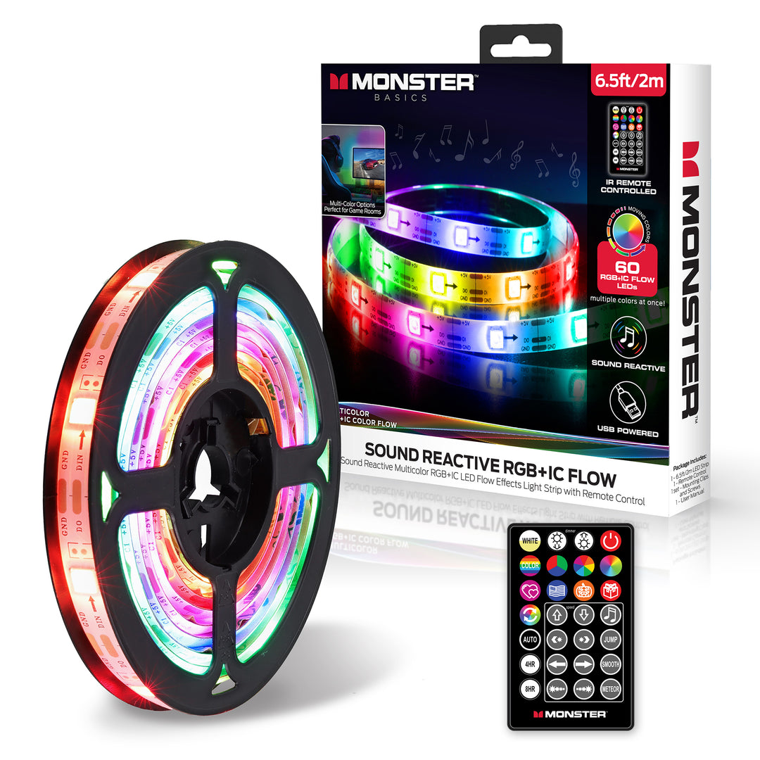Monster 6.5FT Sound Reactive Color flow LED Light Strip