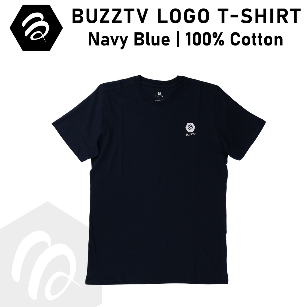BuzzTV T-Shirt | Navy Blue | 100% Cotton
