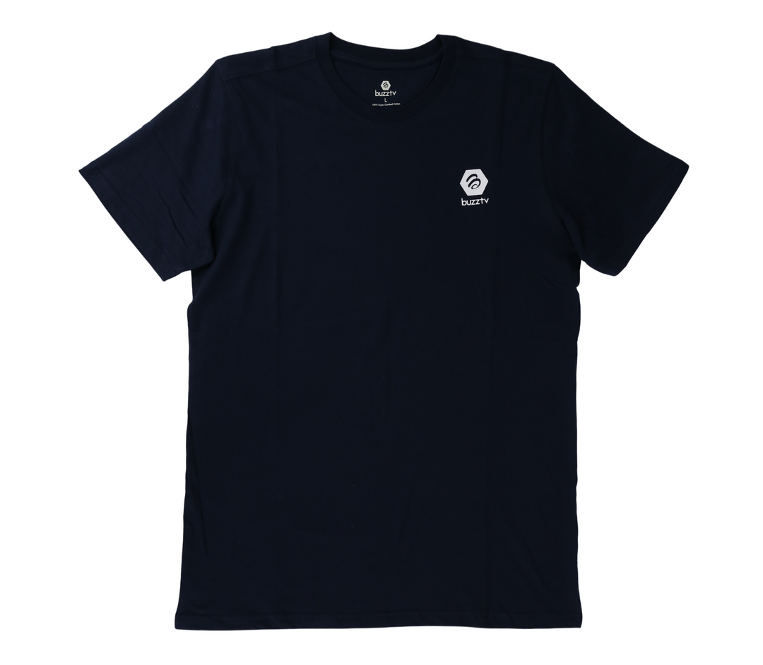 BuzzTV T-Shirt | Navy Blue | 100% Cotton